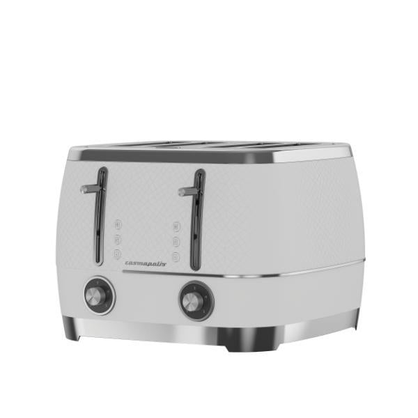 Beko Cosmopolis White and Chrome 4 Slice Toaster