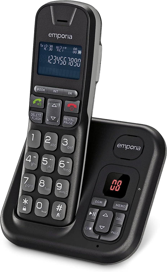Emporia Cordless DECT Phone with Handsfree Speakerphone & Digital Answer Machine