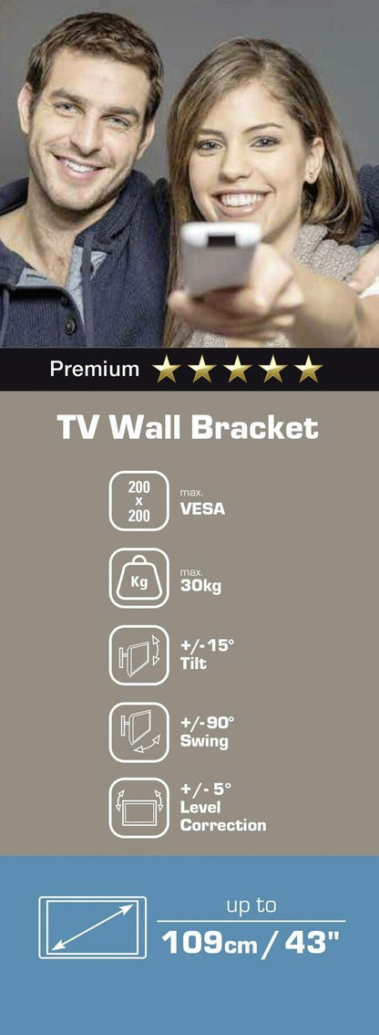 Vivanco 43 Inch Titan Motion TV Wallmount