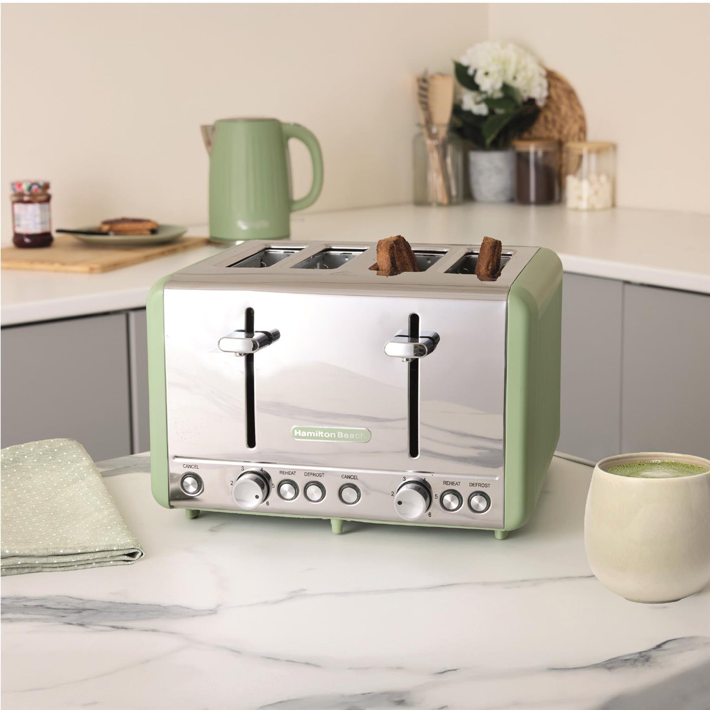Hamilton Beach Harmony Kettle & Toaster Set - Matcha
