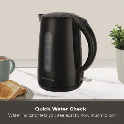 Hamilton Beach Essentials 1.7L Rapid Boil Kettle Black