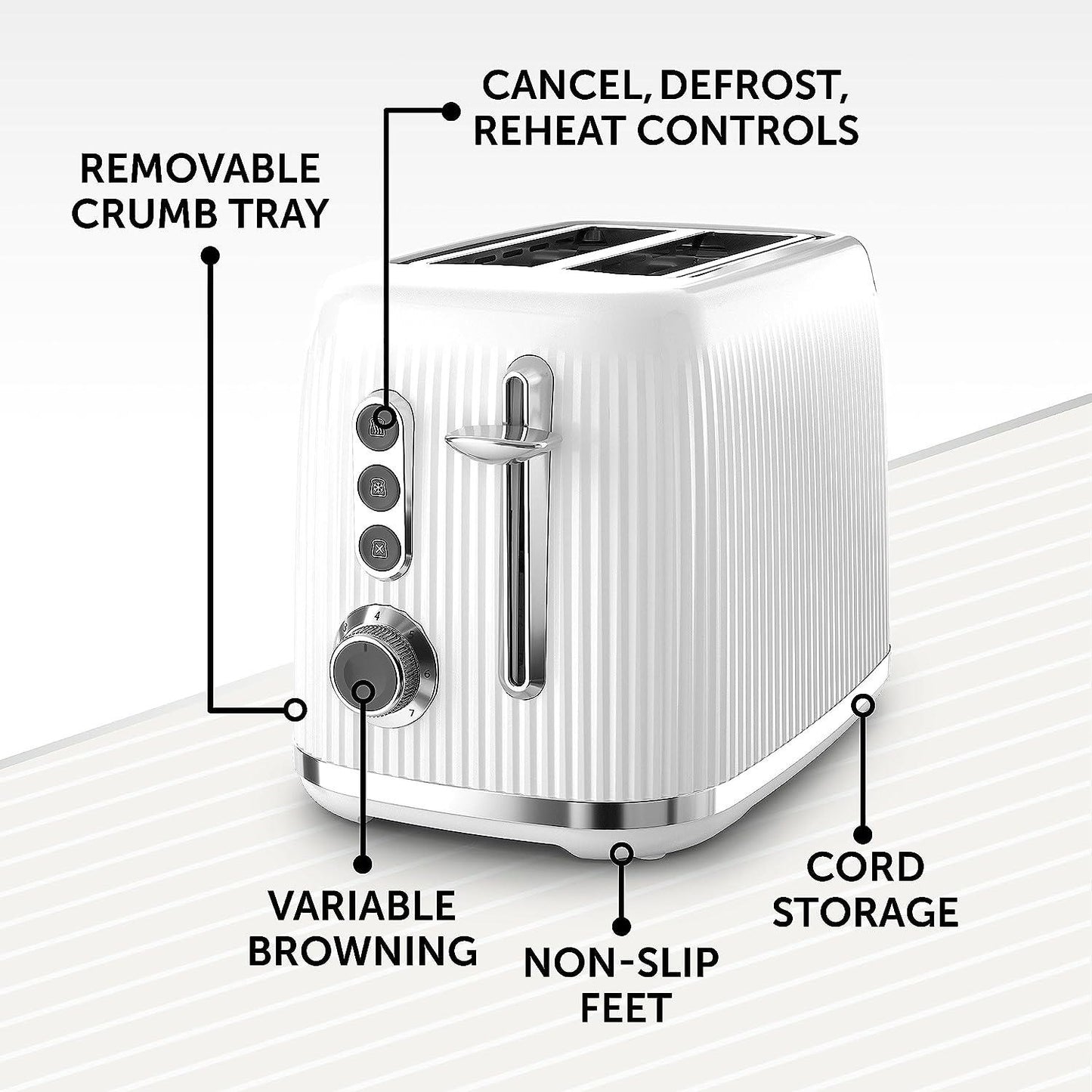 Breville Bold White 2 Slice Toaster