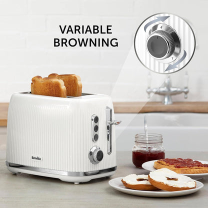 Breville Bold White 2 Slice Toaster