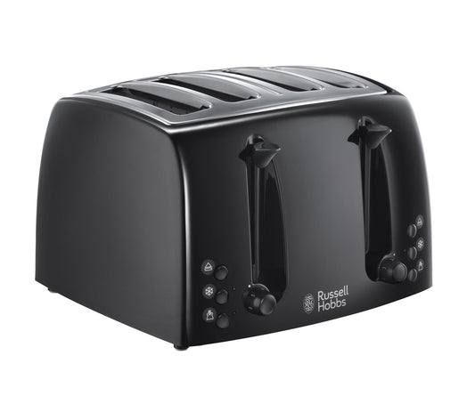 Russell Hobbs Textures Black 4 Slice Toaster